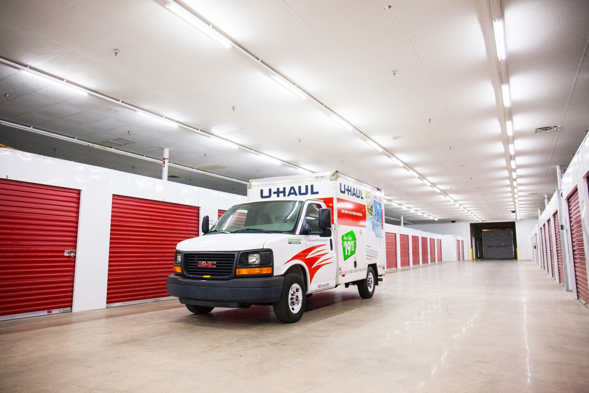 Self Storage Drive Aisle with Truck